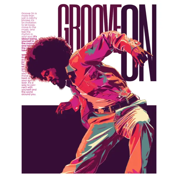 Man dancing disco music of the 80s design