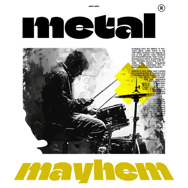 Man playing a drum set design