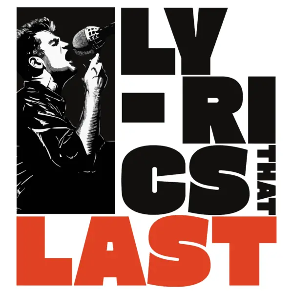 Man singing rock and roll in black and white design