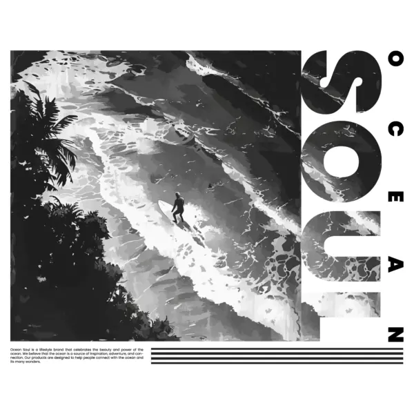 Man walking by the seashore design