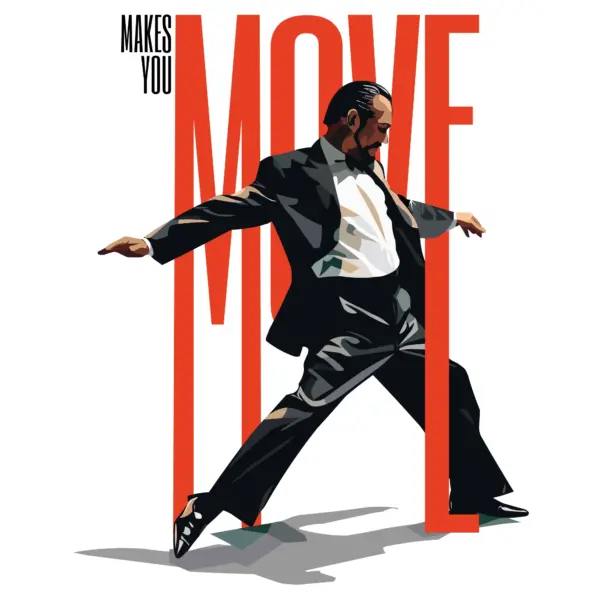 Man with tuxedo dancing design