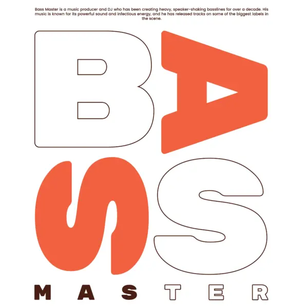 Music in orange color and outline design