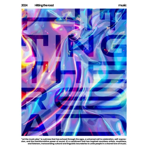 Music on holographic background design