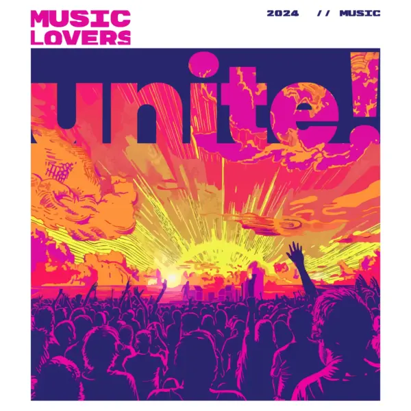 People at a music festival design