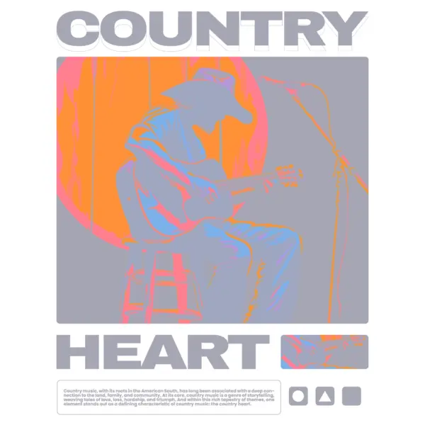 Singer of folk music sitting while playing the guitar design