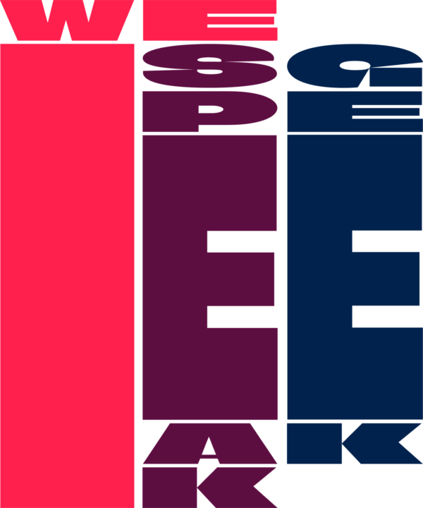 Anime phrase in vertical format divided by colors design