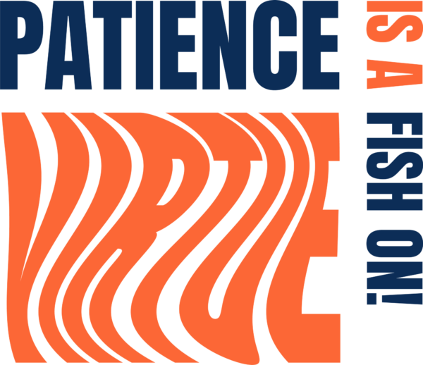 Fishing blue orange distorted design