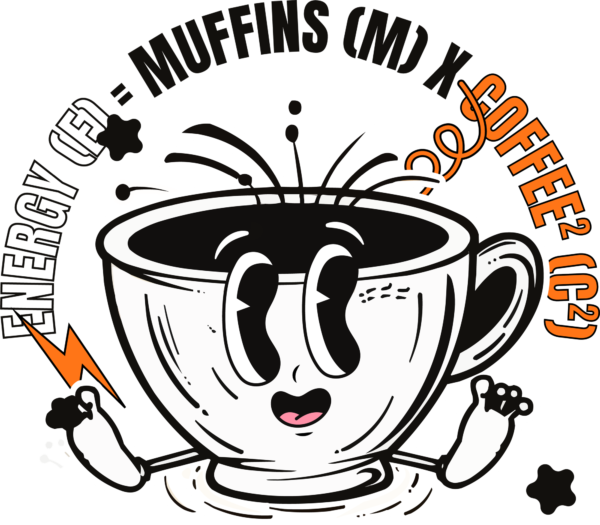 Happy and super energetic coffee splashing drops design