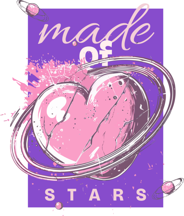 Heart shaped star, surrounded by a ring design