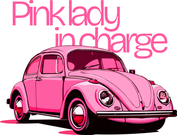 Iconic pink car design
