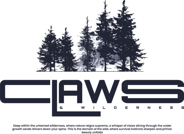 Phrase of camping with variable font and forest pines design