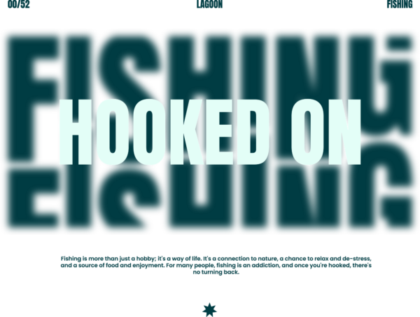 Phrase of fishing with blur in green color design