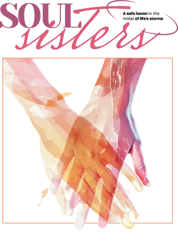 Two hands held together with a double exposure effect design