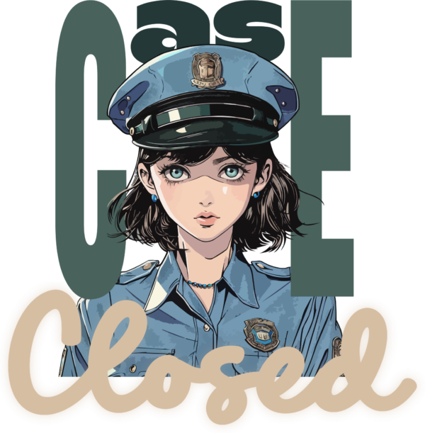 Girl with hat and police uniform design