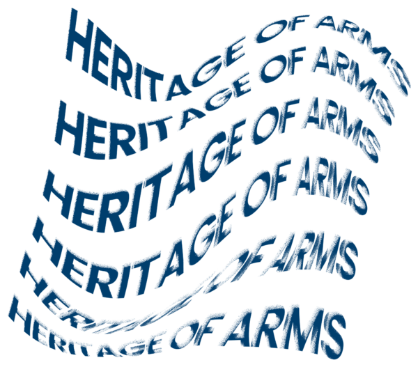 Arms in a blue waves effect design