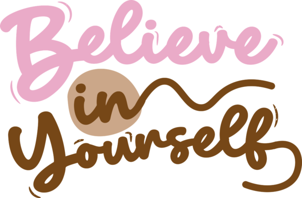 Motivational phrase in handwritten font with outlines horizontal format design