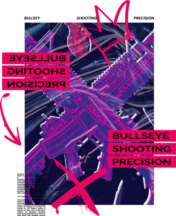 Rifles in cross on background decorated with military objects design