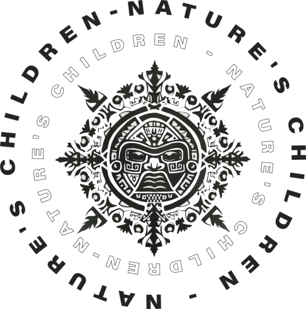 Tribal circular with a phrase that surrounds the design design