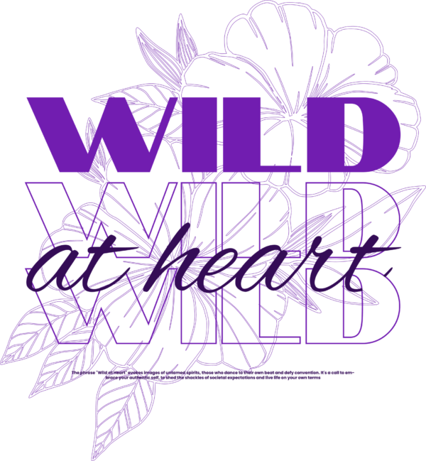 Girly phrase in a bold serif font with floral illustrations design