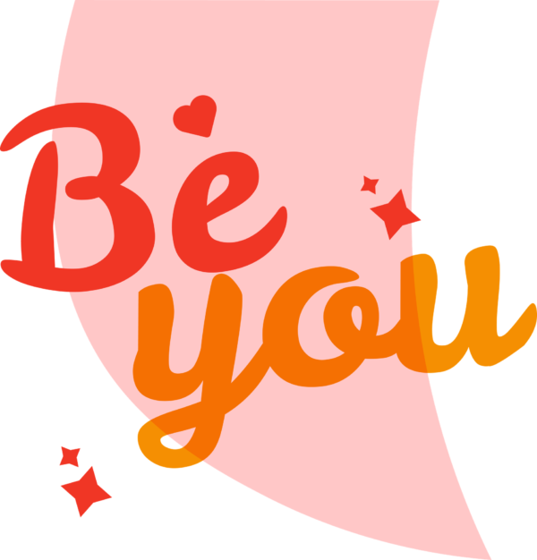 Girly phrase in a handwritten font all in orange yellow and pink design