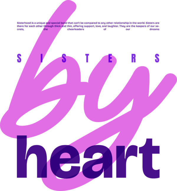 Girly phrase in all pink and purple with handwritten and sans serif font design