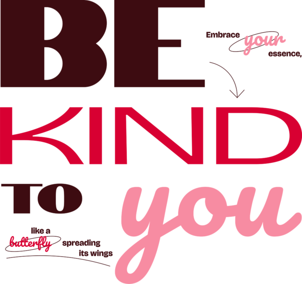 Girly phrase in bold serif and handwritten square format design