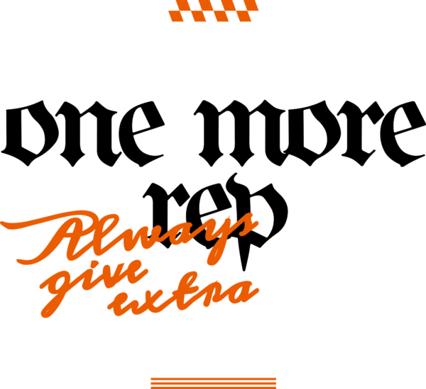 Typographic design on a gym quote design