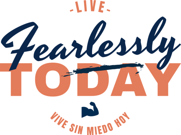 A design with a phrase in handwritten and sans serif font design