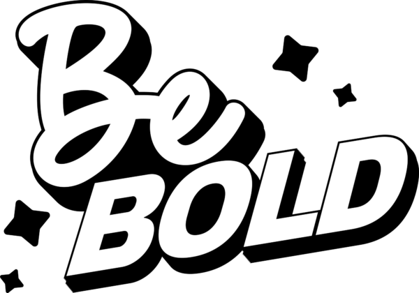 A phrase in black and white design