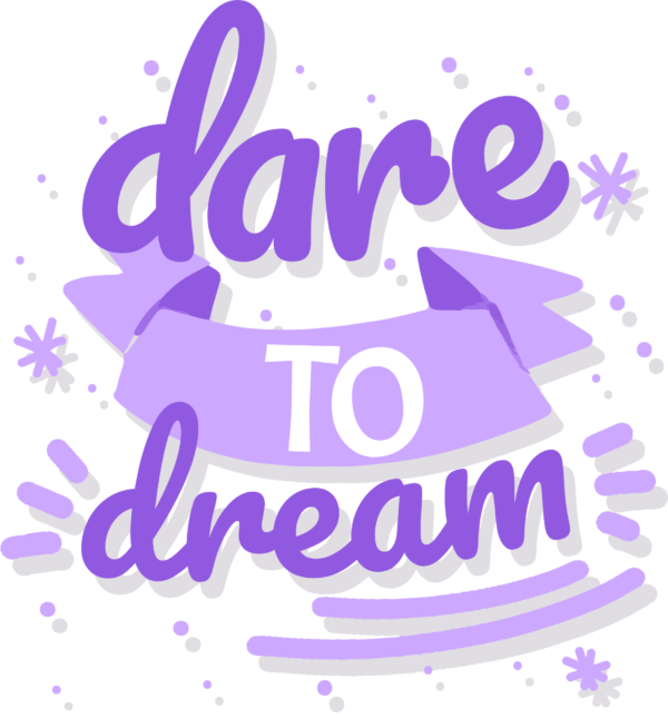 A typographic design in purple tones with subtle decorative elements design