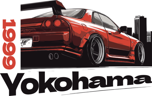 Custom japanese classic car city view design