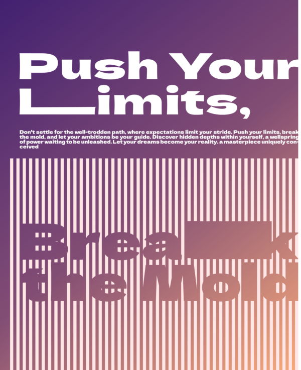 Rectangle with gradient with a streetwear phrase in white color design