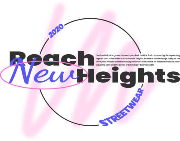 Streetwear phrase with a circular effect in black and purple tones design