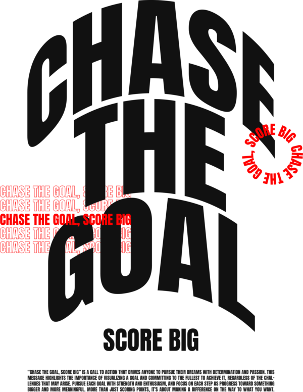 Football phrase in arc effect in black and red tone design
