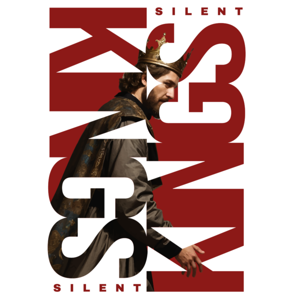 Phrase with vertical effect with double exposure effect where a king with crown is seen design