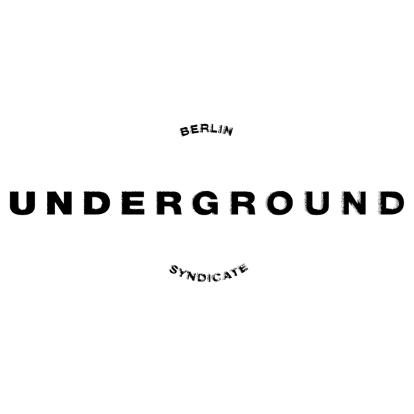 Simple typographic composition with underground in the middle in black and sans serif design