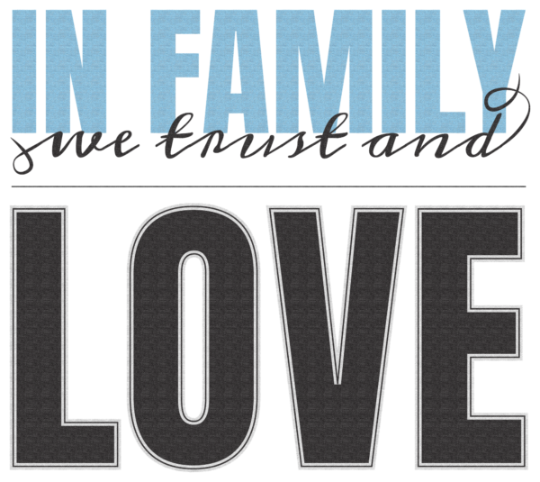 Text phrase in two different fonts horizontal format design