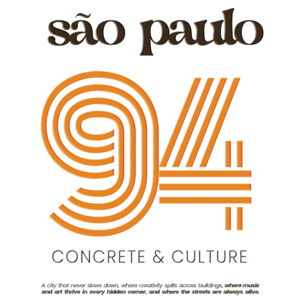 A design with a number and the city of Sao Paulo in Brazil design