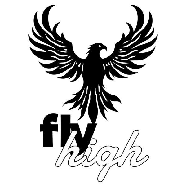 An eagle in tribal illustration style in black tone design