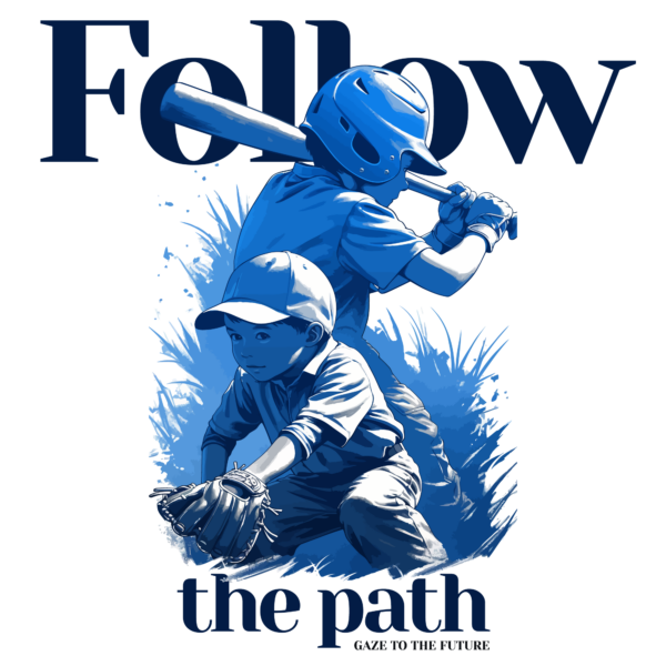 Illustration of two kids playing baseball batter and catcher in action design