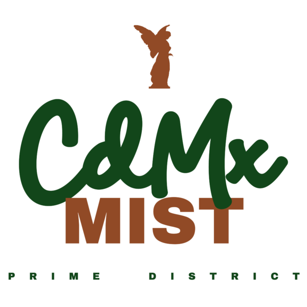 Typographic art with a phrase about Mexico and the Angel of Independence design