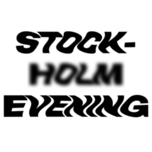 Typographic design of Stockholm with partial blur and twist effect design