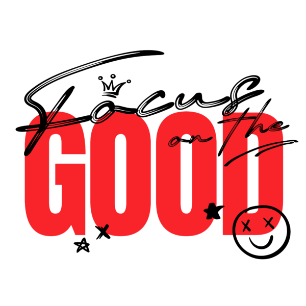 A design with an inspirational message with double typography design