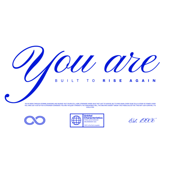 An inspirational phrase in handwritten style in blue tone design