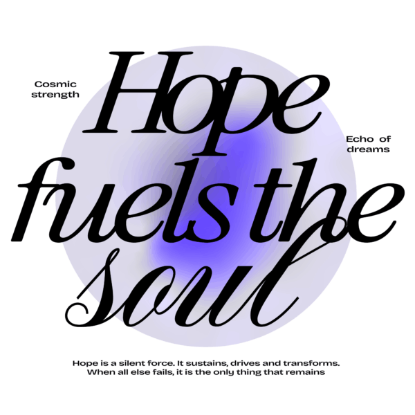 Motivational quote in black on gradient background in purple tones design