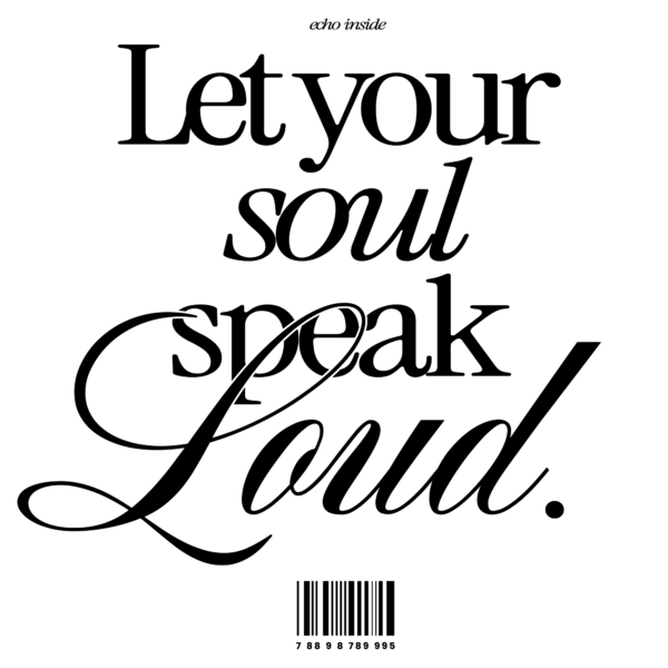 Motivational quote in black tone in two different font styles design