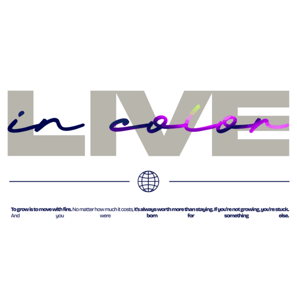 A horizontal design with a motivational phrase in gray tone decorated with a handwritten font design