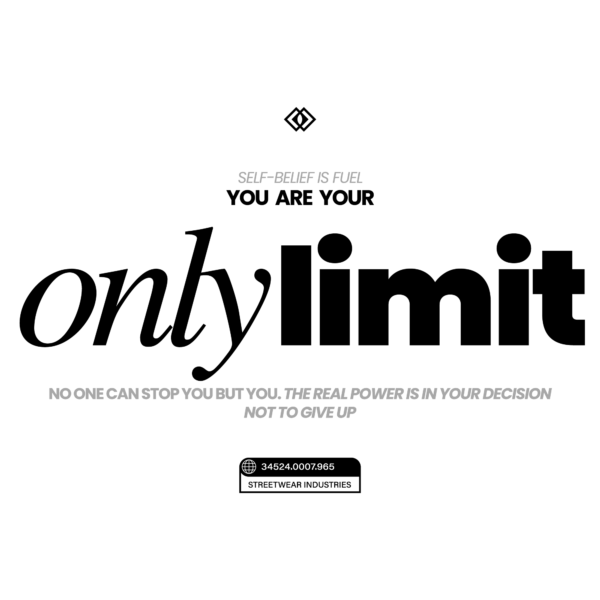 A black typographic design that reflects streetwear vibe design