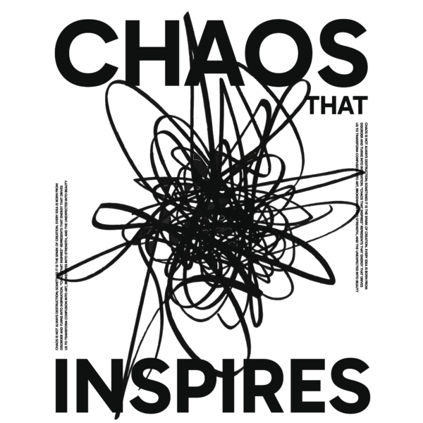 Abstract line with surrounding phrase design