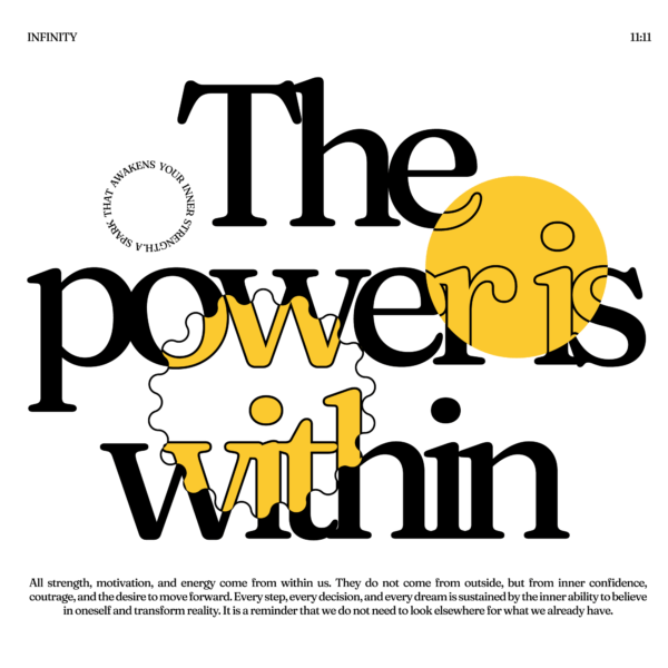 Inspirational lettering abstract shapes design